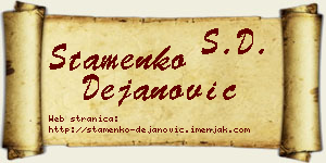 Stamenko Dejanović vizit kartica